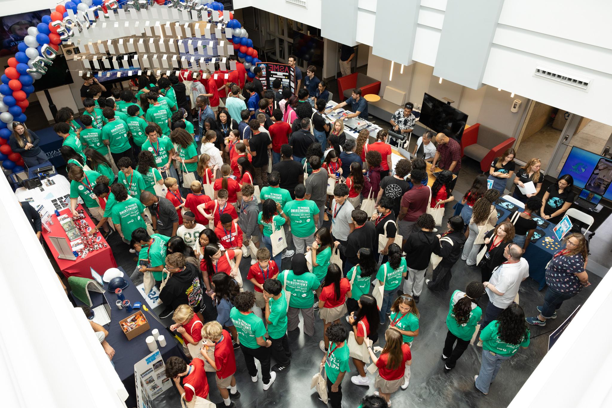 students at the event